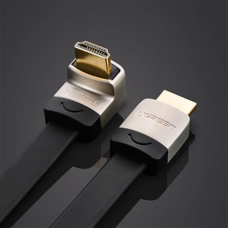 Cáp HDMI Ugreen 10284 dẹt 3M đầu góc 270 độ