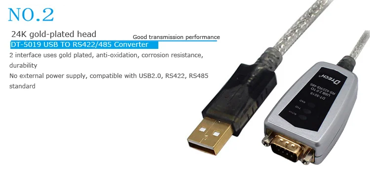 Cáp chuyển USB sang RS422 RS485 DTECH DT-5019 1.2m