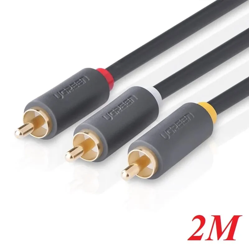 Cáp AV Ugreen 10525 3RCA sang 3RCA dài 2m