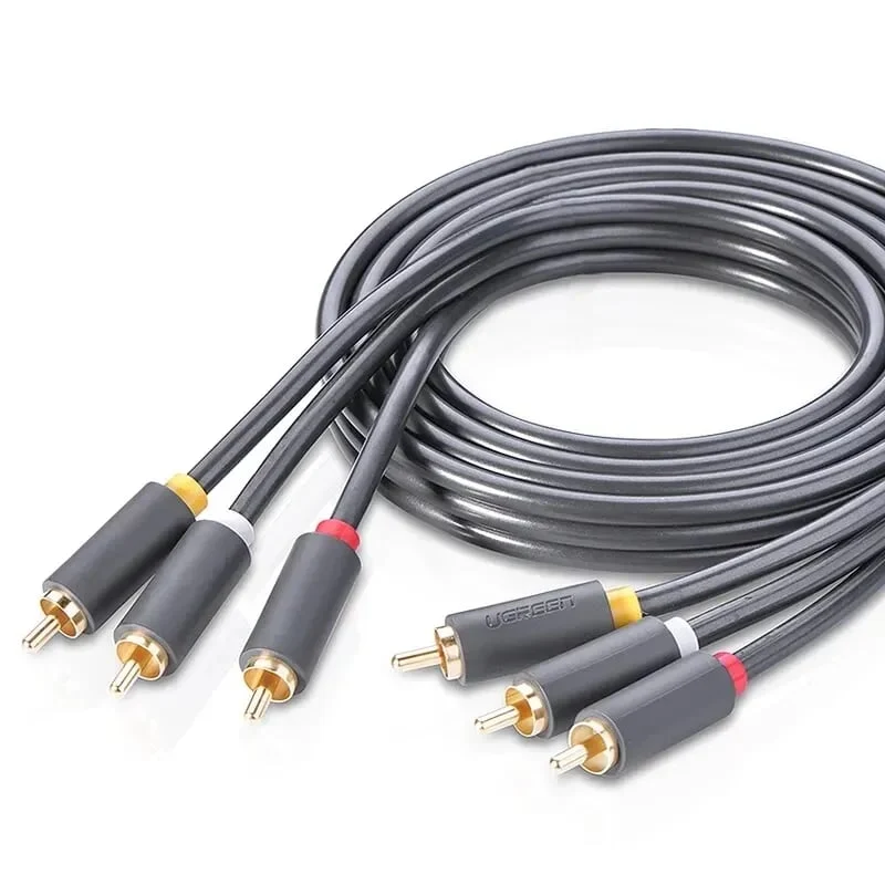 Cáp AV Ugreen 10525 3RCA sang 3RCA dài 2m