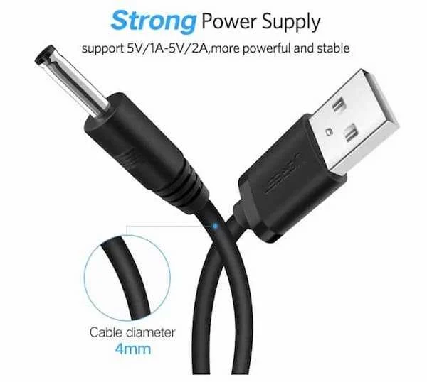 Cáp nguồn USB sang DC 3.5mm Ugreen 10376 US277 dài 1m