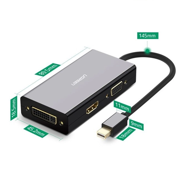 Bộ chuyển Mini DisplayPort Ugreen 10440 3 trong 1 4K