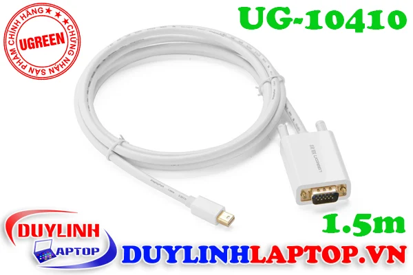 Cáp Mini DisplayPort sang VGA Ugreen 10410 dài 1.5m Full HD