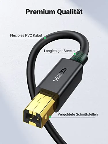 Cáp máy in Ugreen 10352 USB 2.0 dài 5m 480Mbps