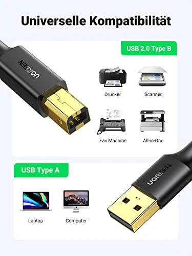 Cáp máy in Ugreen 10352 USB 2.0 dài 5m 480Mbps