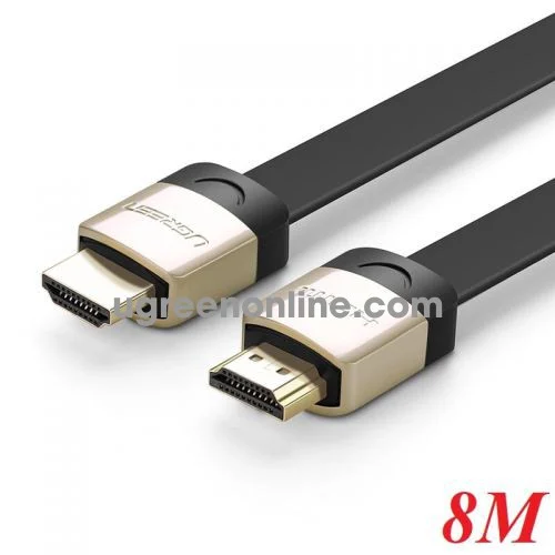 Cáp HDMI Ugreen 10264 dẹt 8M chuẩn HDMI 1.4 đầu kim loại