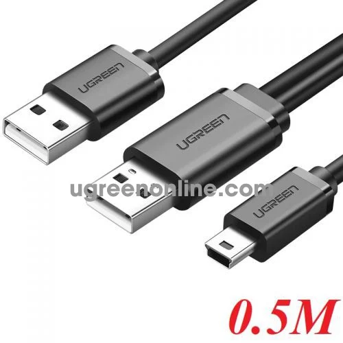 Cáp Micro USB Ugreen 10346 US107 0.5m trợ nguồn