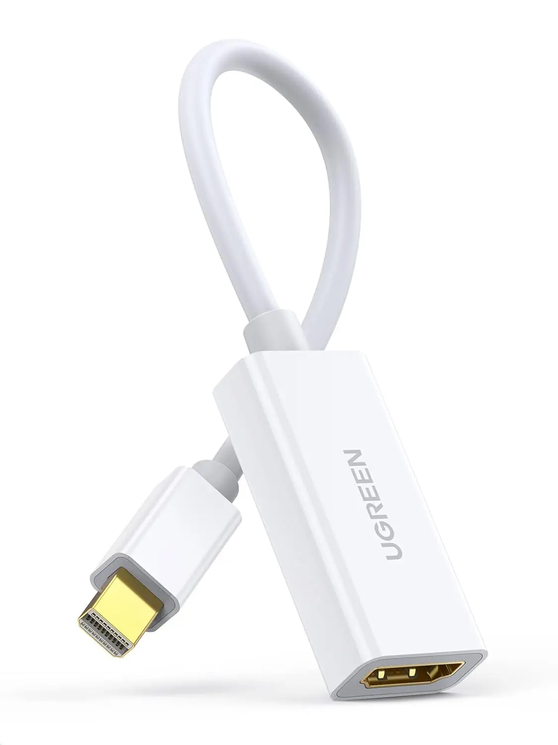 Cáp Mini DisplayPort sang HDMI Ugreen 10460 màu trắng 18cm Full HD