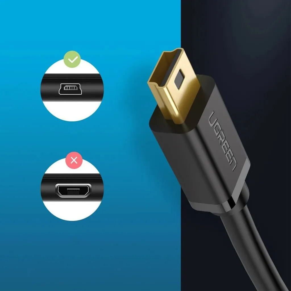 Cáp Mini USB Ugreen 10340 dài 3m USB 2.0 480Mbps