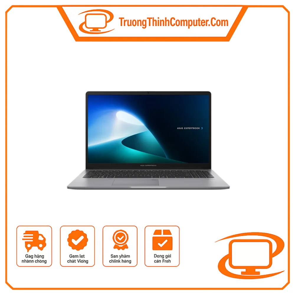 Laptop ASUS ExpertBook P1 P1503CVA Core 3 100U, RAM 8GB, SSD 512GB, 15.6 inch FHD, Misty Grey, Windows 11 Home, bảo hành 2 năm