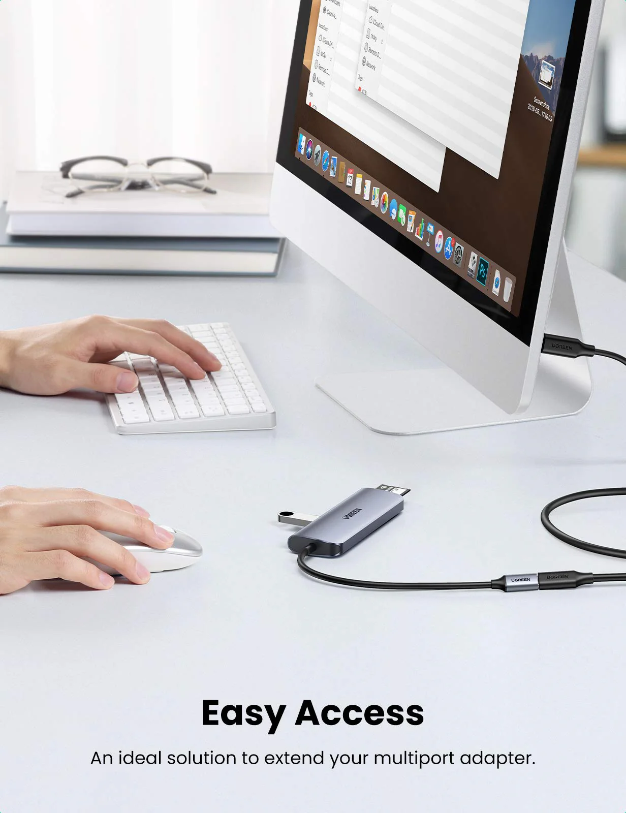 Cáp nối dài USB-C Ugreen 10387 Gen 2 10Gbps 4K 60Hz dài 1m