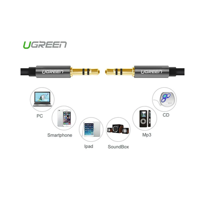 Cáp Audio 3.5mm Ugreen 10734 dài 1.5m Male to Male