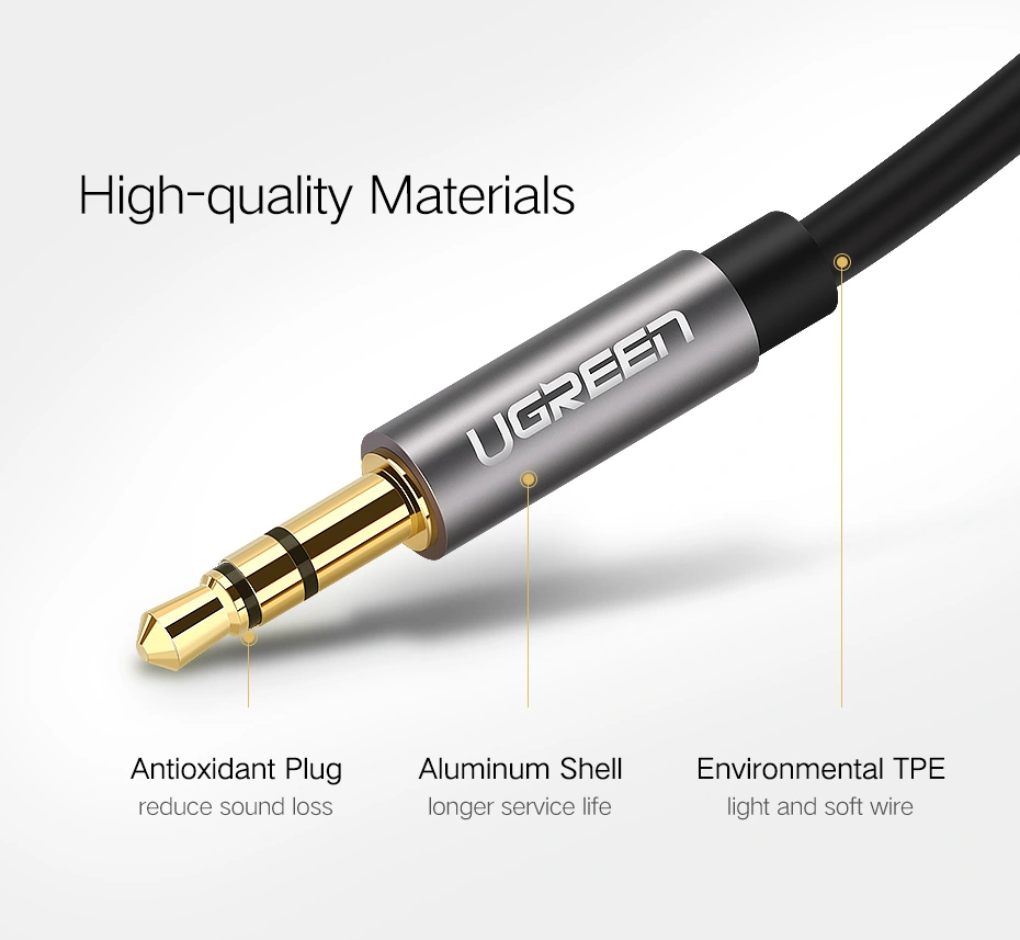 Cáp Audio 3.5mm Ugreen 10736 AV119 dài 3M chính hãng