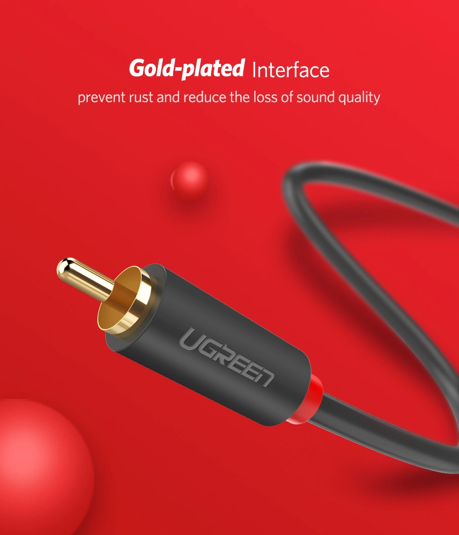 Cáp RCA Ugreen 10518 AV104 2RCA sang 2RCA dài 2m