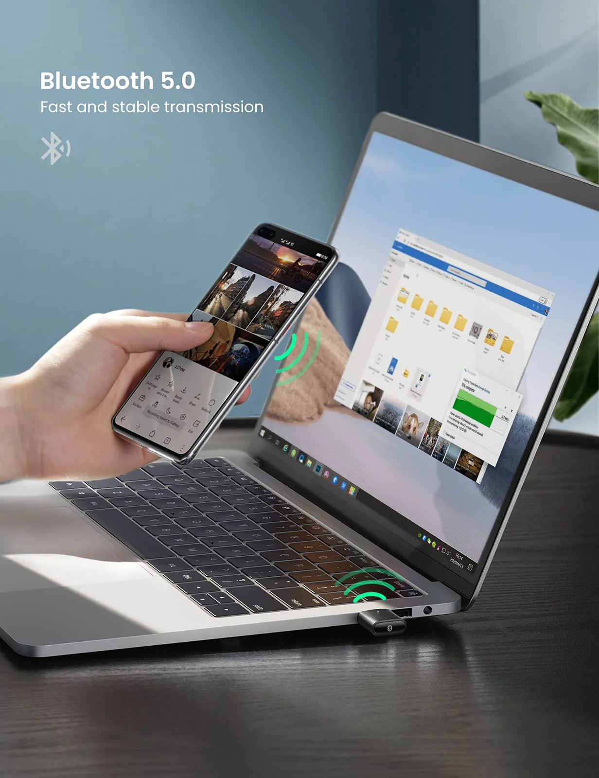 USB Bluetooth Ugreen 80889 Bluetooth 5.0 cho máy tính Windows
