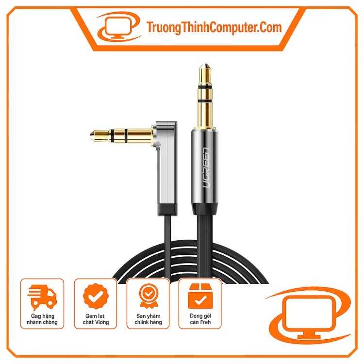 Cáp Audio 3.5mm Ugreen 10596 AV119 dạng dẹt chống rối