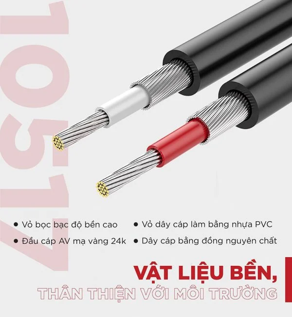 Cáp RCA Ugreen 10520 AV104 2RCA sang 2RCA dài 5m