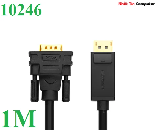 Cáp DisplayPort sang VGA Ugreen 10246 dài 1m Full HD