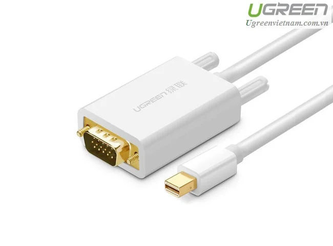 Cáp Mini DisplayPort sang VGA Ugreen 10410 dài 1.5m Full HD