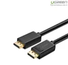 Cáp DisplayPort Ugreen 10244 dài 1m chuẩn 1.2 4K@60Hz