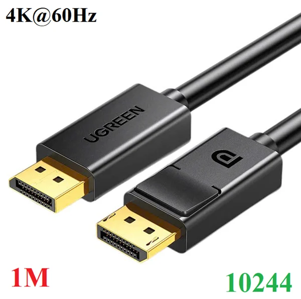Cáp DisplayPort Ugreen 10244 dài 1m chuẩn 1.2 4K@60Hz