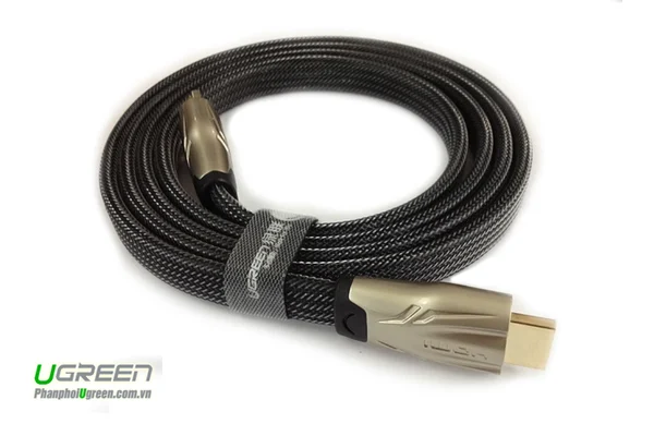 Cáp HDMI Ugreen 10254 Dạng Dẹt Bọc Lưới Dài 5M HDMI 1.4