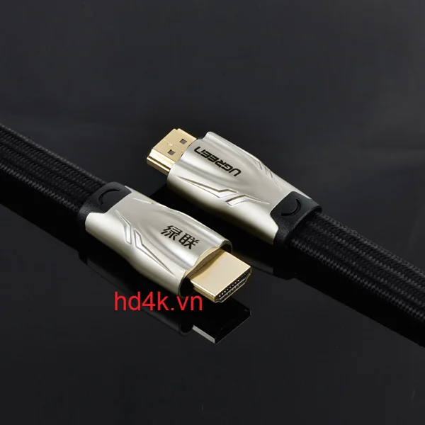 Cáp HDMI Ugreen 10254 Dạng Dẹt Bọc Lưới Dài 5M HDMI 1.4