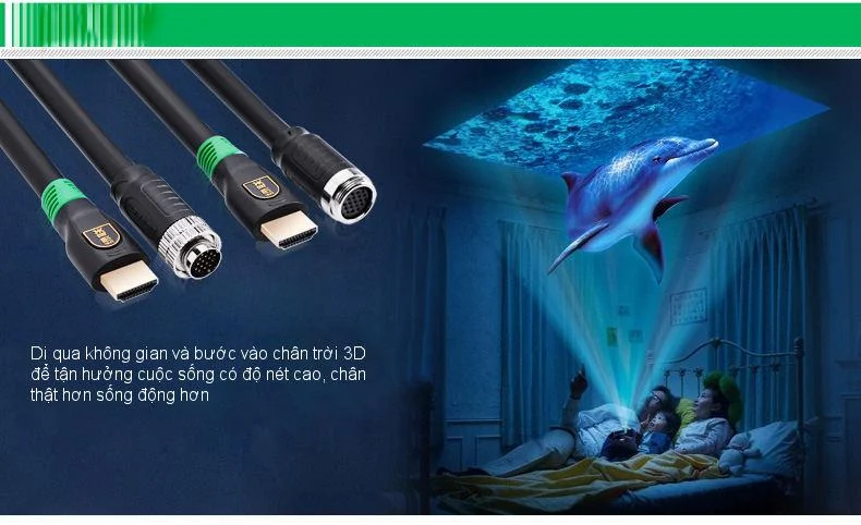 Cáp HDMI sang DIN 19P Ugreen 10290 HD125 dài 20M
