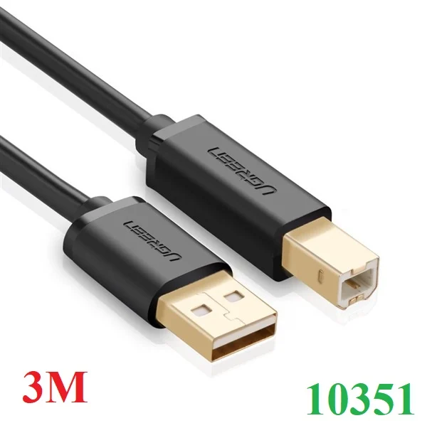 Cáp máy in Ugreen 10351 USB 2.0 dài 3m 480Mbps