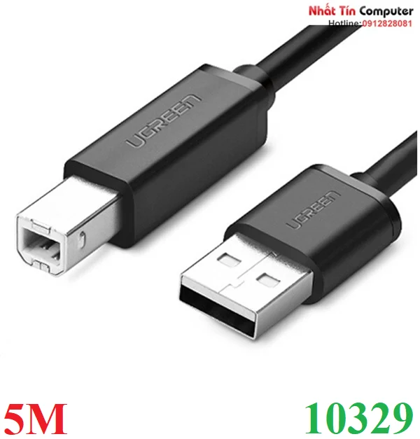 Cáp máy in Ugreen 10329 USB 2.0 dài 5m 480Mbps