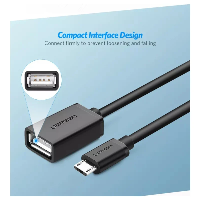 Cáp OTG Micro USB Ugreen 10359 dài 50cm USB 2.0