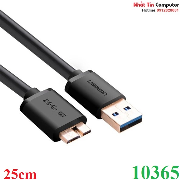 Cáp USB 3.0 Ugreen 10365 Micro B dài 0.25m 5Gbps