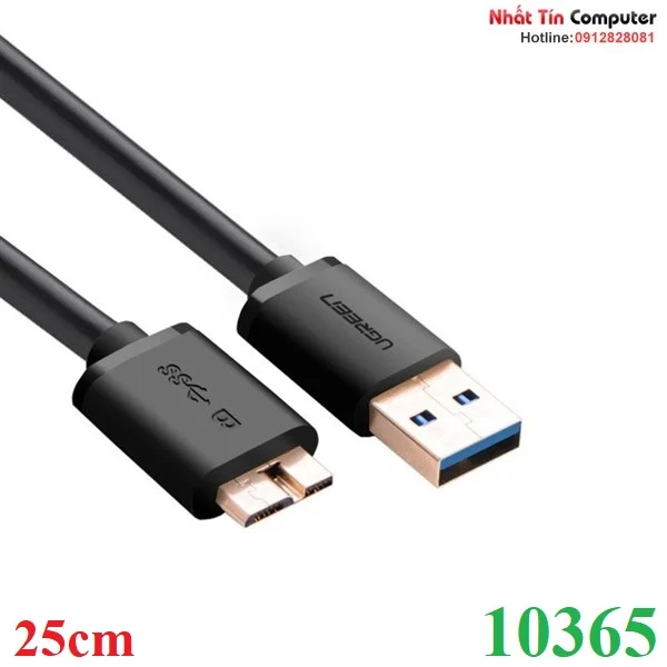 Cáp USB 3.0 Ugreen 10365 Micro B dài 0.25m 5Gbps