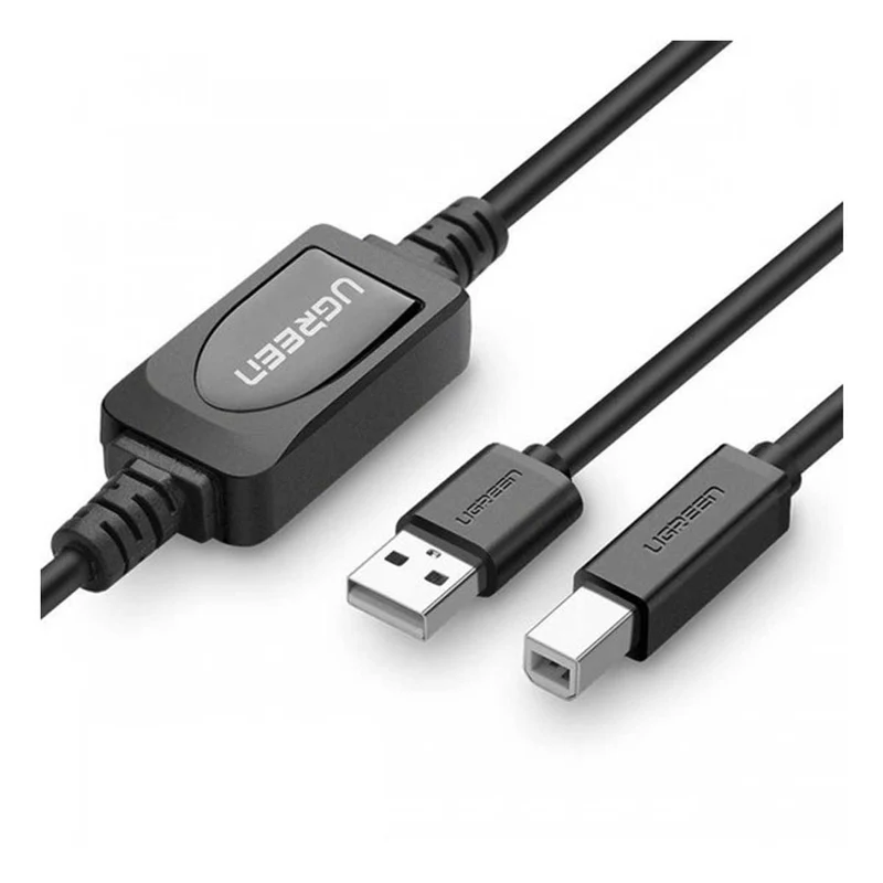 Cáp máy in Ugreen 10374 USB 2.0 dài 10m có IC khuếch đại