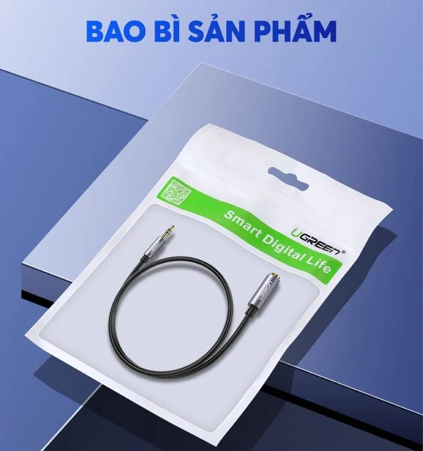 Cáp nối dài âm thanh Ugreen 10266 AV118 3.5mm dài 3M