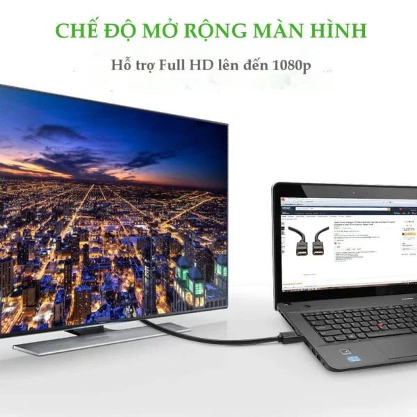 Cáp DisplayPort sang DVI Ugreen 10222 dài 3m có chipset