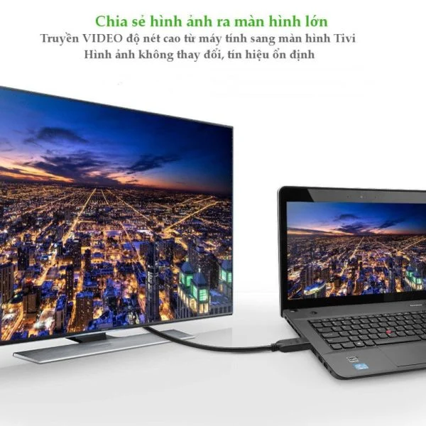 Cáp DisplayPort sang VGA Ugreen 10236 dài 3m có chipset