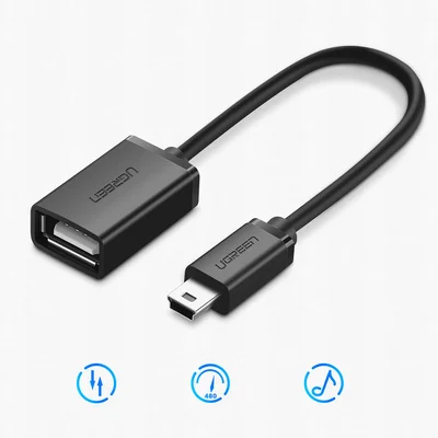 Cáp OTG Ugreen 10383 US249 Mini USB sang USB-A 15cm