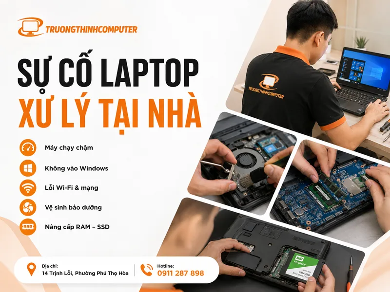 Những sự cố laptop thường được xử lý ngay tại nhà