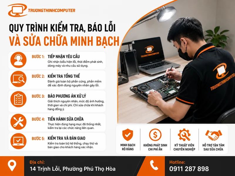 Quy trình kiểm tra, báo lỗi và sửa chữa minh bạch