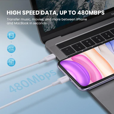 Cáp USB-C to Lightning Ugreen 10493 US171 MFi 1m sạc nhanh 3A