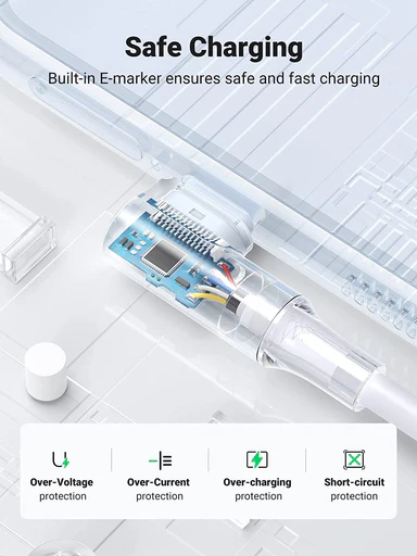 Cáp USB-C Ugreen 10357 100W dài 3M bẻ góc 90 độ