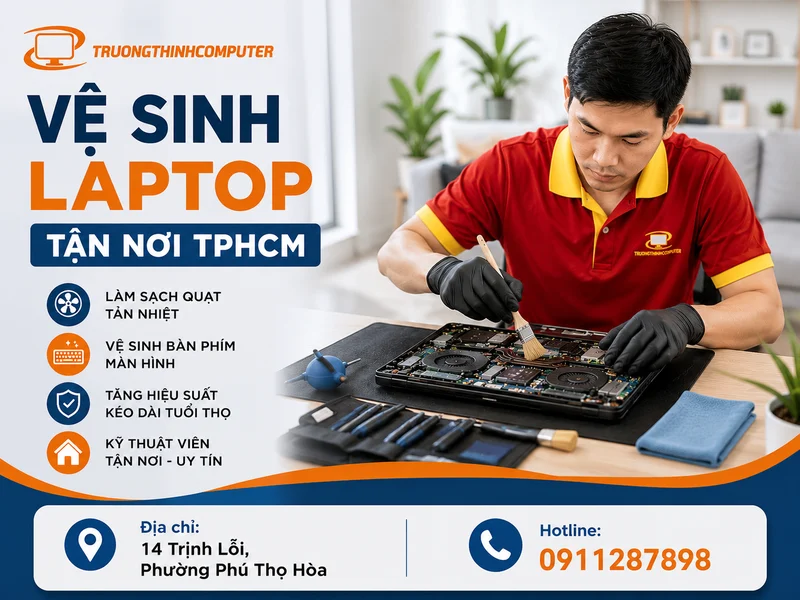 Vệ sinh laptop tận nơi TPHCM giá rẻ, uy tín, nhanh sạch sẽ