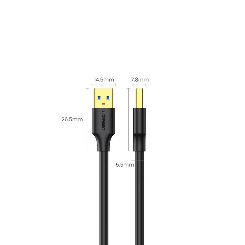 Cáp USB 3.0 Ugreen 10369 hai đầu đực dài 0.5m 5Gbps