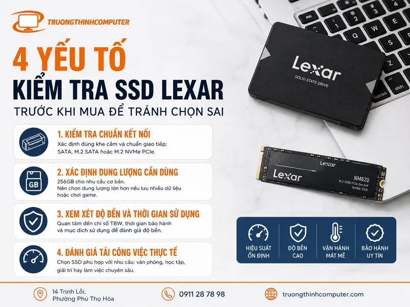 4 yếu tố kiểm tra SSD Lexar trước khi mua để tránh chọn sai