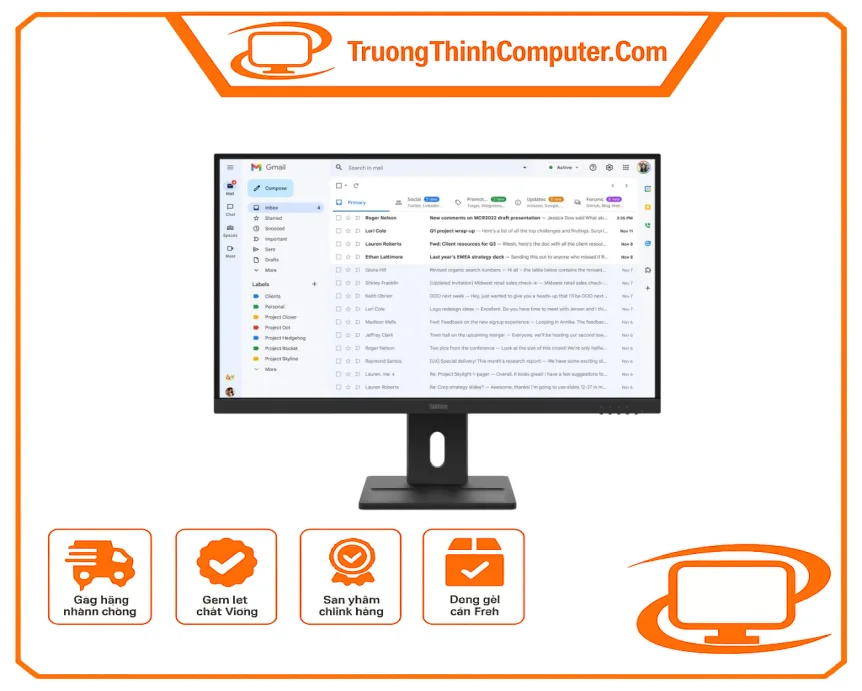 Màn hình Lenovo ThinkVision E27-40, 27 inch FHD IPS 100Hz, 99% sRGB, màu đen