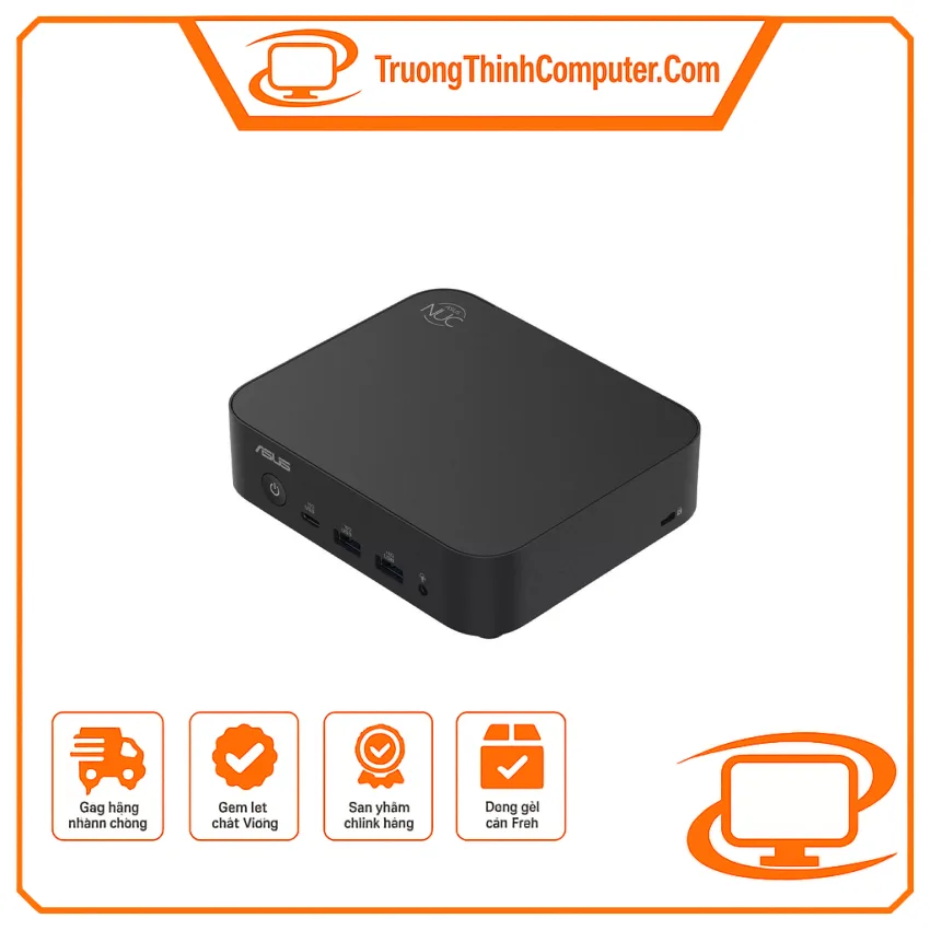Bộ Mini PC barebone ASUS NUC 14 Essential Intel N355, kèm bo mạch chủ và adapter, chưa có RAM, SSD và hệ điều hành