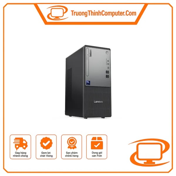 Máy tính để bàn Lenovo ThinkCentre Neo 50t Gen 6 Core Ultra 5 225, RAM 8GB, SSD 512GB, Wi-Fi 6, Bluetooth, Intel AI Boost, Intel Graphics, kèm bàn phím và chuột, bảo hành 1 năm
