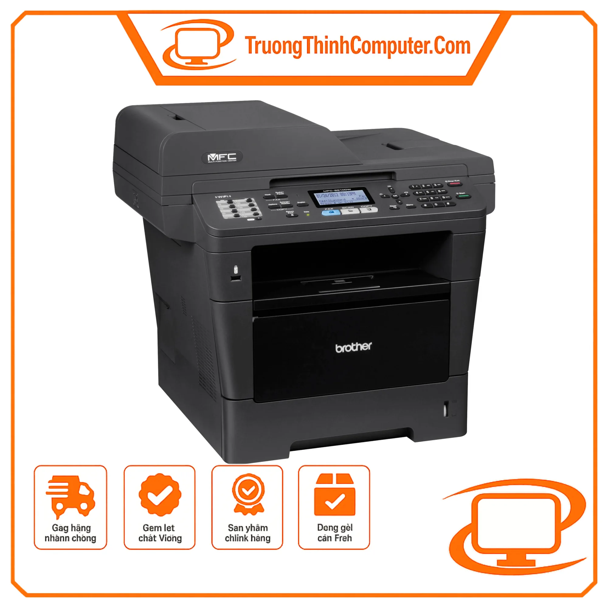 Máy in laser đen trắng đa năng Brother MFC-8910DW WiFi