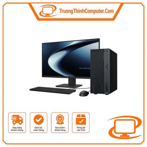 Máy tính để bàn ASUS P500MV Core i7 13620H, RAM 8GB DDR5, SSD 512GB, TPM, nguồn 180W, Wi-Fi 6, Bluetooth 5, Windows 11 Home, kèm bàn phím và chuột, màu xám, bảo hành onsite 2 năm